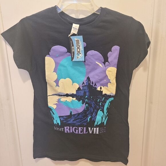 Visit Rigel VII T-Shirt By Gildan Nerd Block - Picture 1 of 6